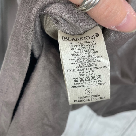 Blank NYC  taupe leather style wrap jacket small - Picture 5 of 7